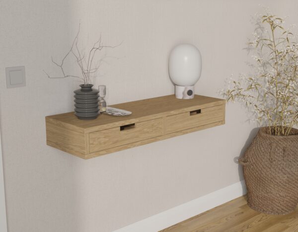 Moderne Wandkonsole Eiche mit 2 Schubladen