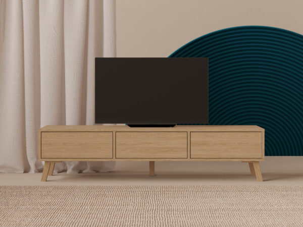 Lowboard Eiche Holz 180 cm für Schlafzimmer