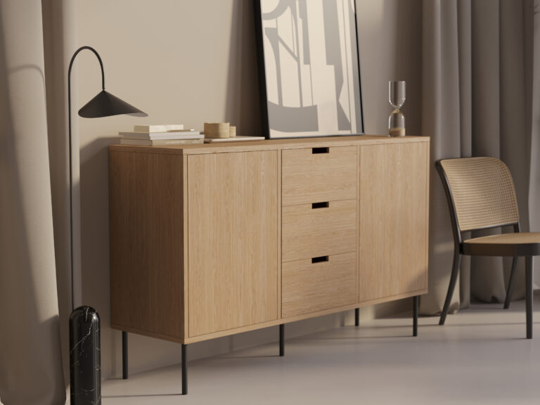 Große Kommode mit 3 Schubladen im Loft-Stil
