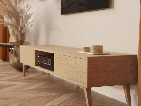 Moderne Eichen-TV-Schrank 200 cm