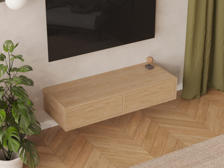 Moderne kleine hängende TV-Konsole 120 x 45 cm