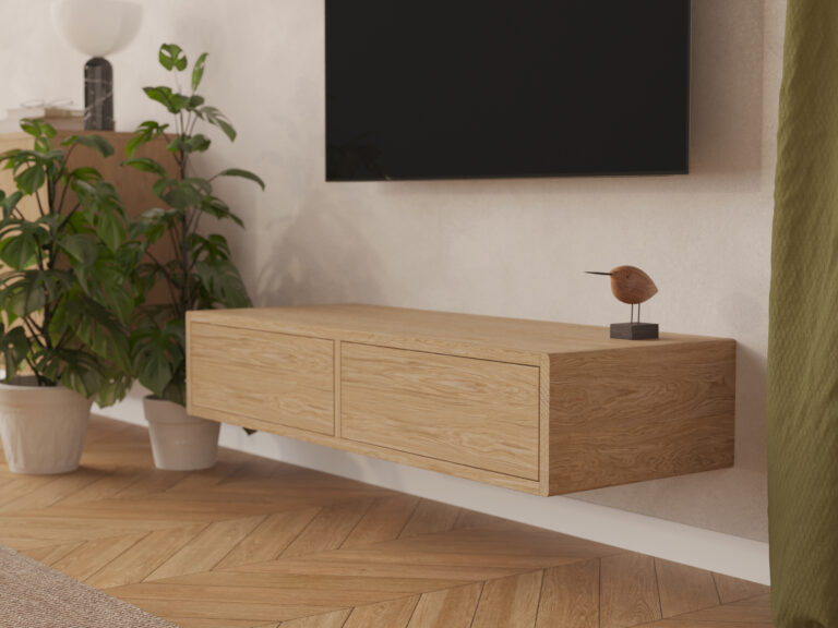 Moderne kleine hängende TV-Konsole 120 x 45 cm