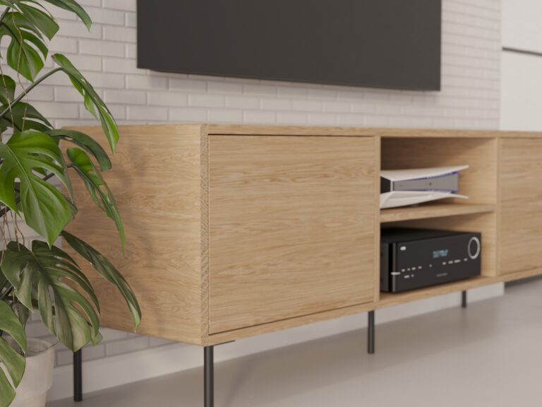 Moderner Holz-TV-Schrank 180 cm im Loft-Stil
