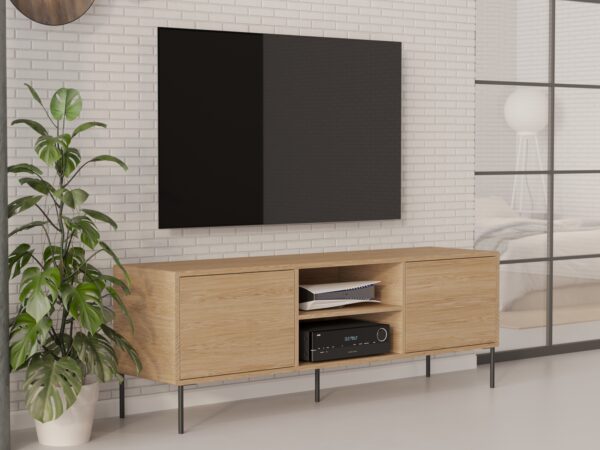 Moderner TV-Schrank 150 cm im Loft-Stil, abgerundete Seiten