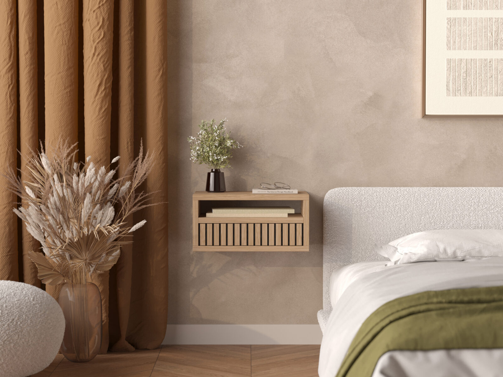 wandmontierter-nachttisch-mit-lamellenfront-der-schublade