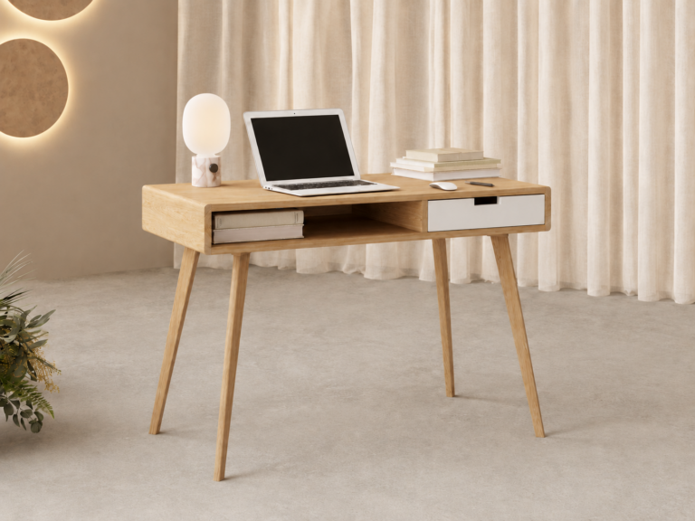 schreibtisch-holz-100-cm-weisse-schublade-einlegeboden-1
