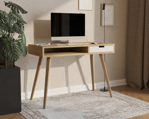 schreibtisch-holz-110-cm-weisse-schublade-einlegeboden-3